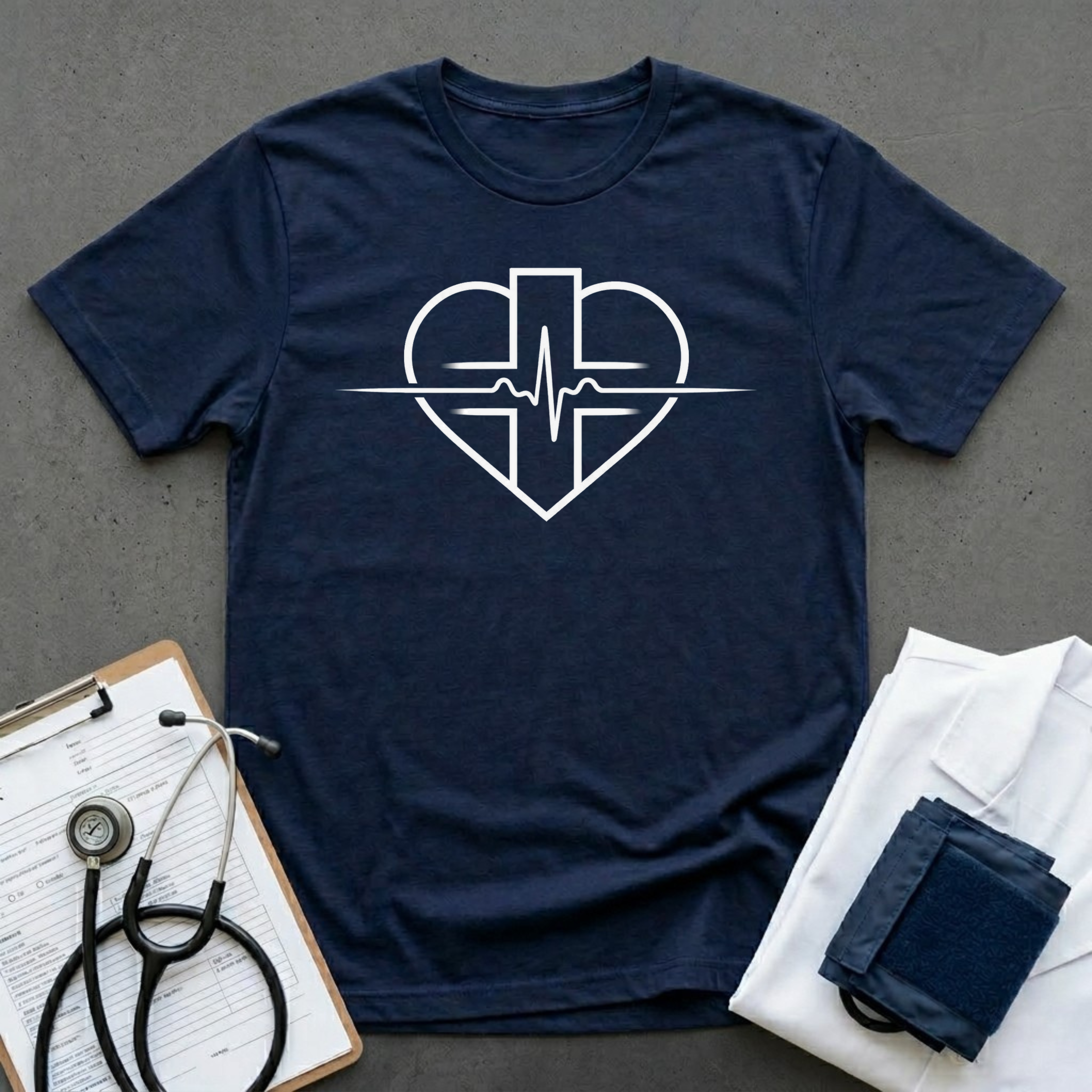 Cross EKG Heart