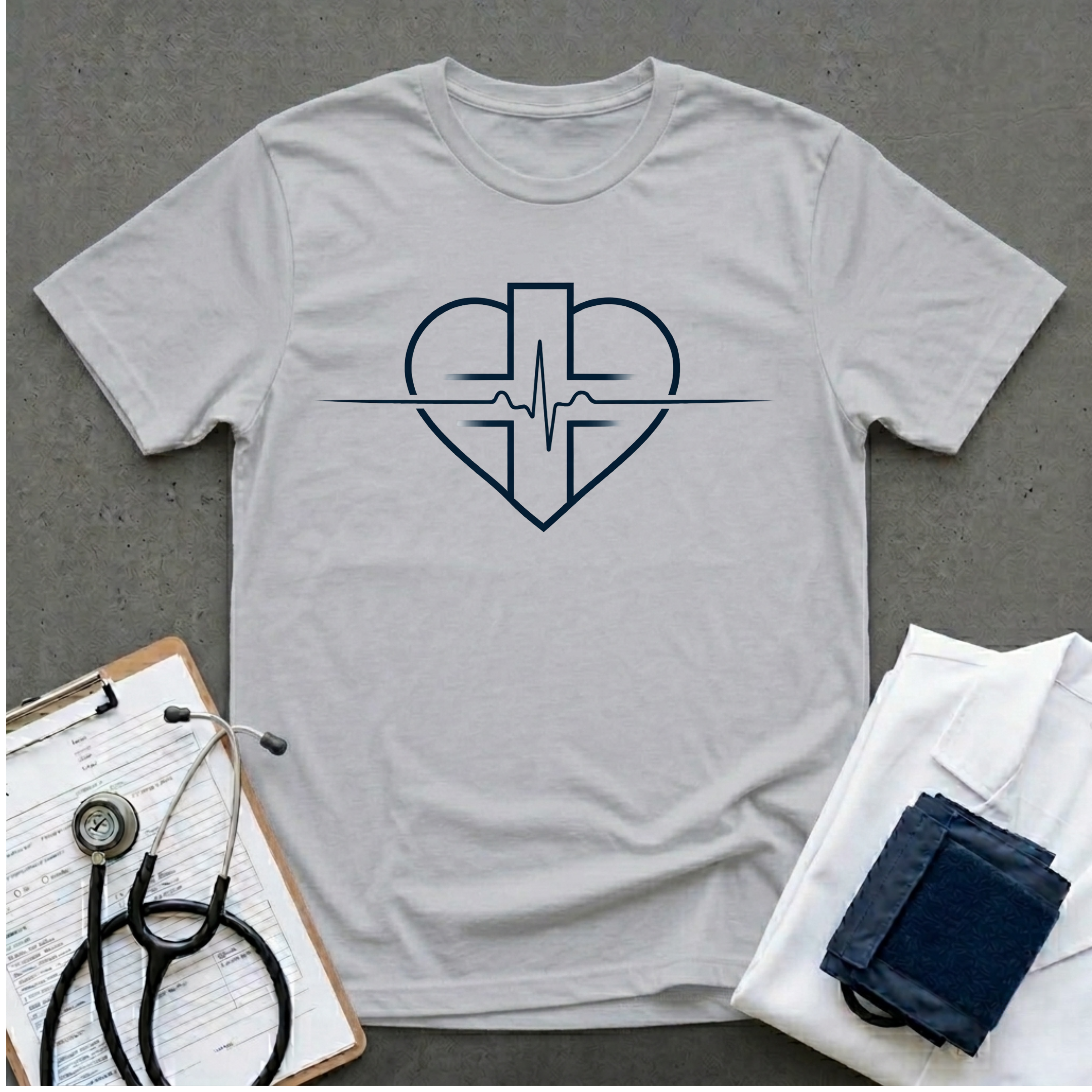 Cross EKG Heart
